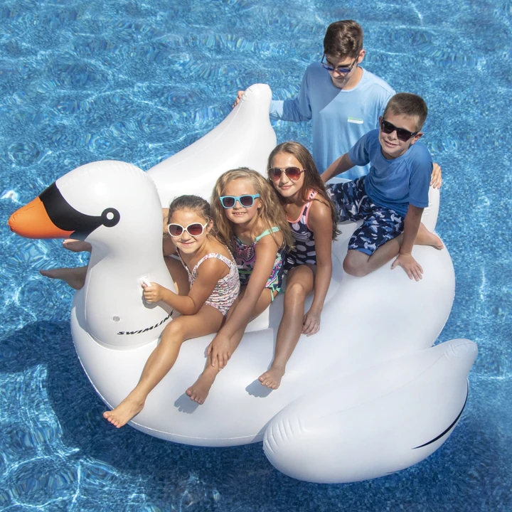 Bouée géante cygne gonflable