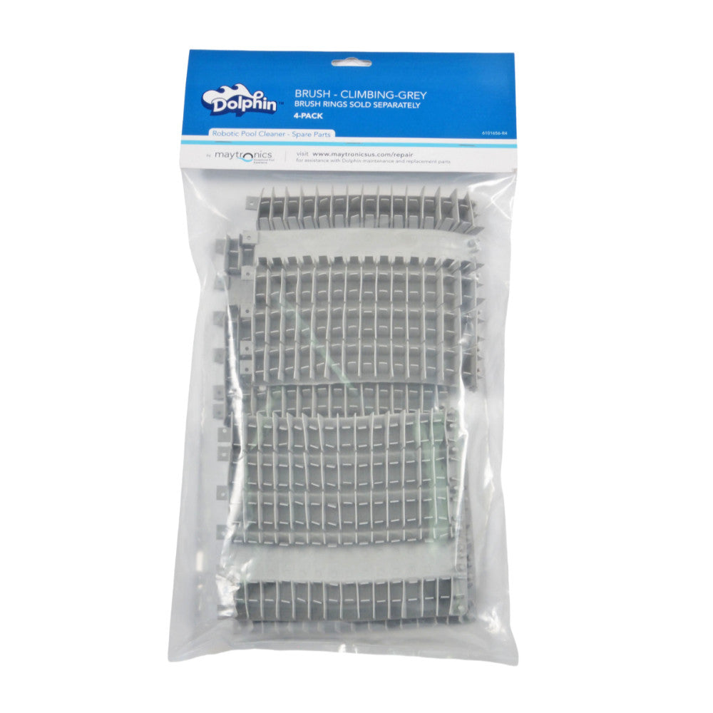 Authentic Maytronics Dolphin 6101656R4 Brush (Grey) - Set of 4