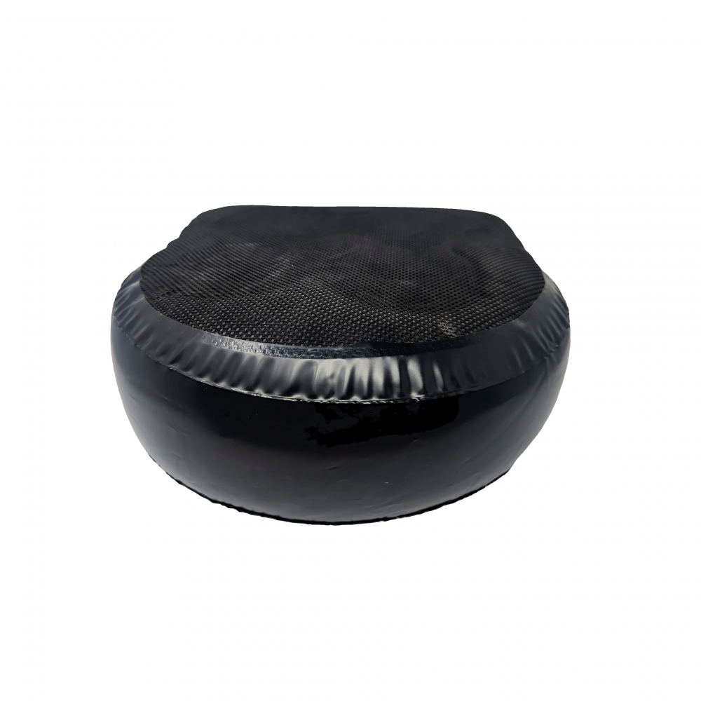 Hot tub booster seat made of durable material, designed for comfort and adjustable height, measuring 14.8" x 14.2" x 3.8".