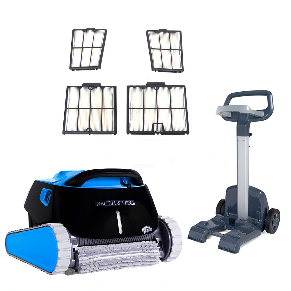 Dolphin Nautilus CC Pro + Filtres ultra-fins + Caddy de transport