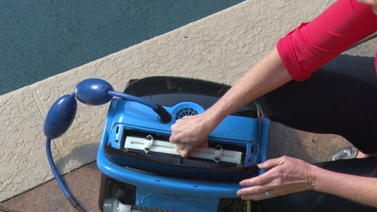 Ultra-fine filters being placed in Nautilus CC Plus unit