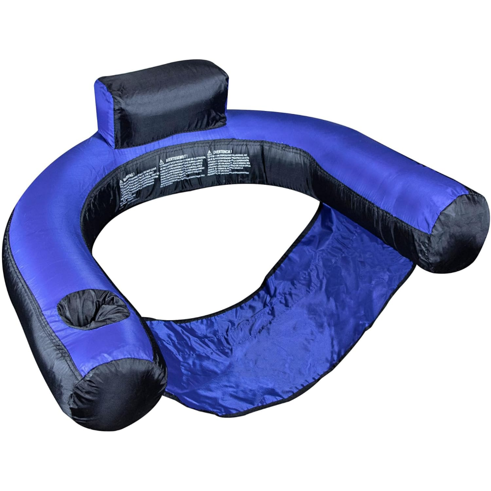 Fabric Covered U-Seat Pool Lounger
