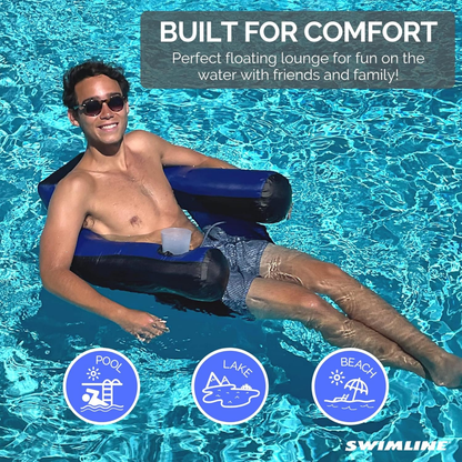Fabric Covered U-Seat Pool Lounger