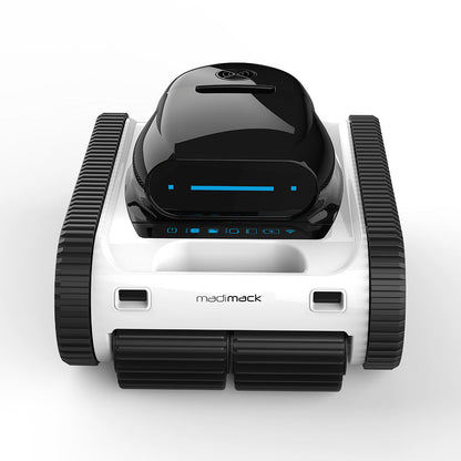 Madimack GT Freedom i80 cordless robotic pool cleaner with advanced features and 8-hour battery life.