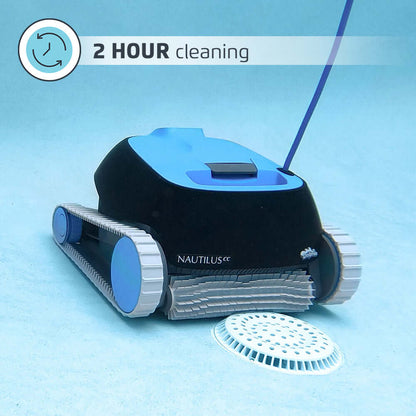 Nautilus CC unit in pool - 2 hour cleaning feature