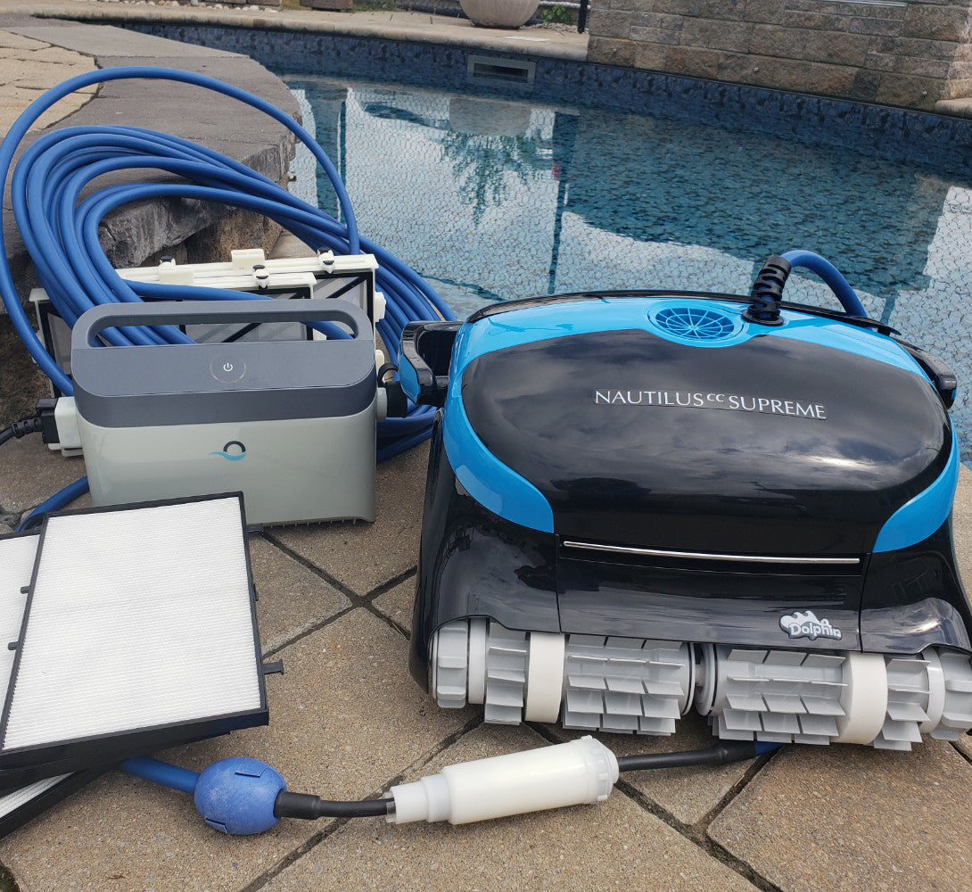 refurbished nautilus cc supreme, power supply, cable, and filters - poolside